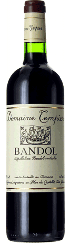 Bouteille de vin Bandol Rouge du Domaine Tempier