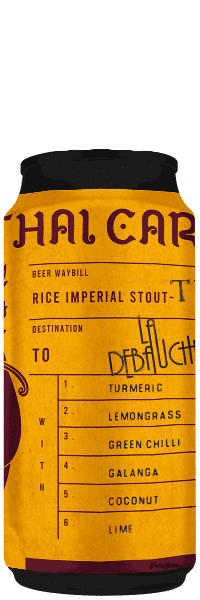 Canette de Bière Thai Cargo Rice Imperial Stout brasserie La Débauche