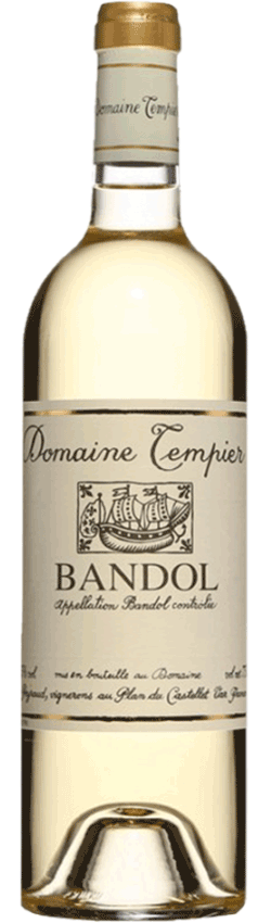 Bouteille de vin Bandol Blanc du Domaine Tempier