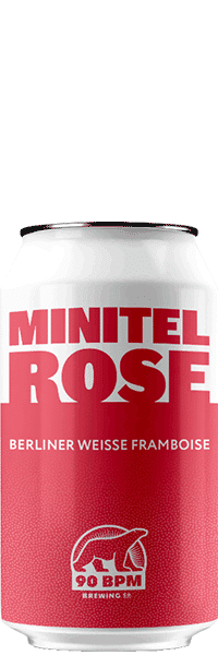 Bière Minitel Rose berliner Weisse brasserie 90 BPM