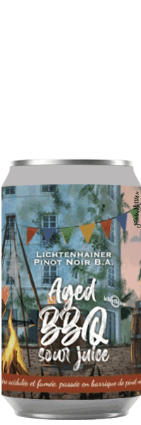 Canette de bière bbq Juice Lichtenhainer Pinot noir Brasserie Piggy Brewing