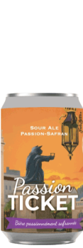 Canette de bière Brasserie Piggy BrewingCanette de bière Passion Ticket Sour Passion Safran Brasserie Piggy Brewing