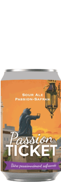 Canette de bière Brasserie Piggy BrewingCanette de bière Passion Ticket Sour Passion Safran Brasserie Piggy Brewing