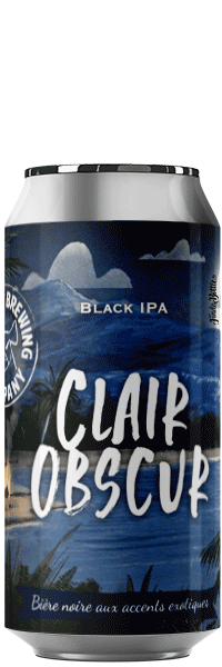 Canette de bière Clair Obscur Black IPA Brasserie Piggy Brewing