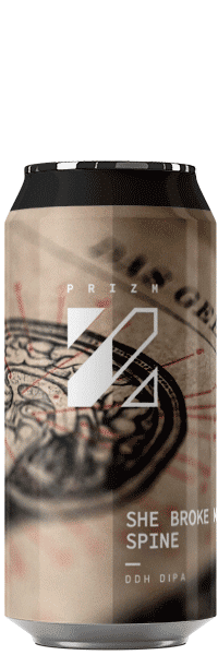Canette de bières SHE BROKE MY SPINE DDH DIPA brasserie Prizm
