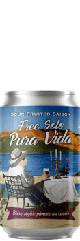 Canette de bière Free Solo Pura Vida Sour Cassis Piggy Brewing Company