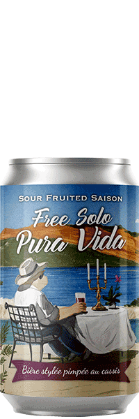 Canette de bière Free Solo Pura Vida Sour Cassis Piggy Brewing Company