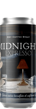 Canette de bière Midnight Expresso Dry coffee Stout Piggy Brewing Company