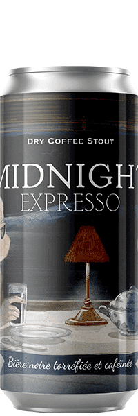 Canette de bière Midnight Expresso Dry coffee Stout Piggy Brewing Company