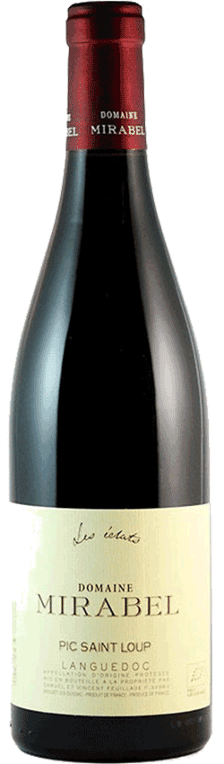 Bouteille de vin Pic Saint Loup Les Eclats du Domaine Mirabel
