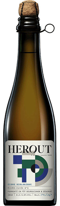 Bouteille de cidre artisanal Brut Micro Cuvée Numéro 3 de la Maison Hérout