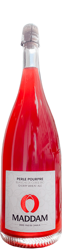 Magnum de bière perle Pourpre blanche cerise Brasserie Maddam