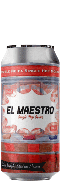 Canette de bière El Mastro Double Neipa Mosaic Piggy Brewing Company
