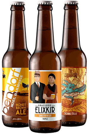 Coffret bières double triple Brasseries artisanales françaises