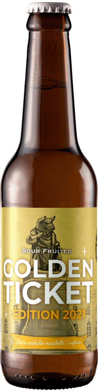 Bouteille de bière Golden Ticket Berliner Weisse Mirabelle Piggy Brewing Company