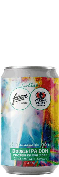 le feu sous la glace canette 33cl brasserie Fauve et yakima chief
