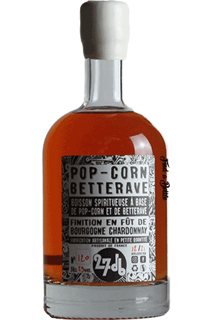 27db Boisson spiritueuse pop corn betterave