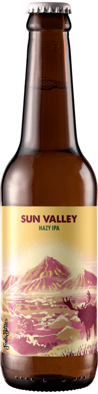 Bouteille de bière artisanale Sun Valley Hazy IPA Brasserie Hoppy Road