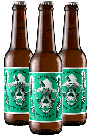 Pack 12 bouteilles bières artisanales Lager concombre la bouledogue et bon poison