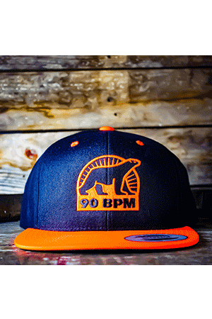 Casquette noir & orange brasserie 90bpm