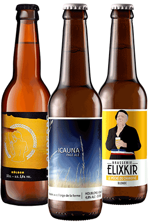 Coffret découverte de bières blondes artisanales françaises