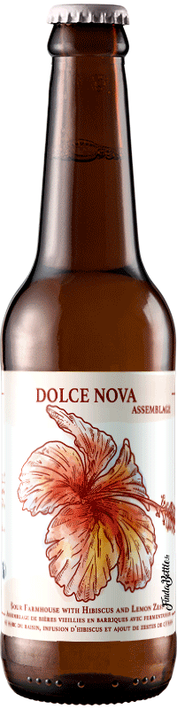Dolce Nova sour farmhouse hibiscus & zesste de citron brasserie du grand paris