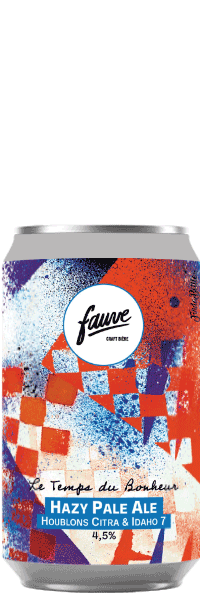 Canette de bière Le temps du bonheur new england ddh brasserie fauve