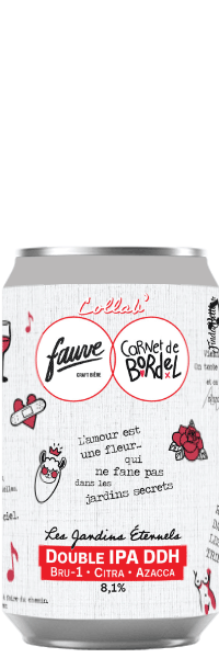Canette de bière les jardins eternels double ipa ddh brasserie fauve carnets de bordel