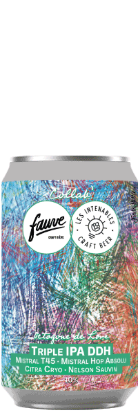 Canette de bière octogone de love triple ipa ddh brasserie fauve les intenables