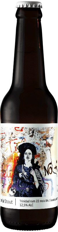 Bière Russian imperial stout Blend Trinidad Rum 22 mois Bourbon 24 Mois brasserie popihn