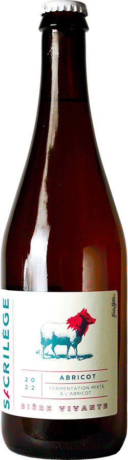 bouteille bière artisanale fermentation mixte abricot brasserie Sacrilège bouteille 75cl