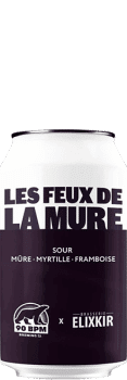 Canette bière artisanale les feux de la mûe brasserie 90 bpm