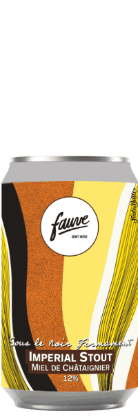 Bière Fauve Sous le Noir Firmament - Imperial Stout Miel de Châtaignier & Miel de Forêt Brasserie Fauve