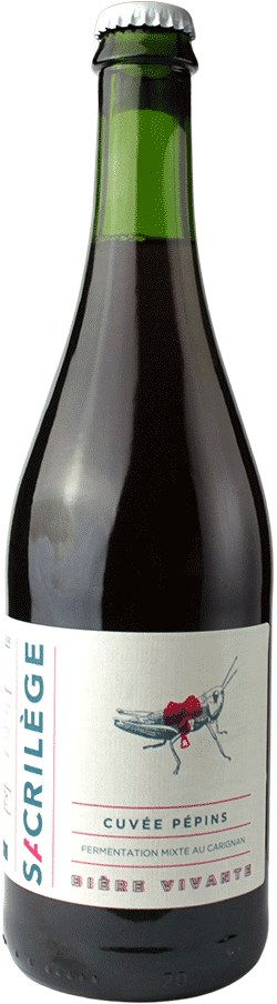 bouteille bière artisanale cuvée pépins ale sauvage carignan brasserie Sacrilège
