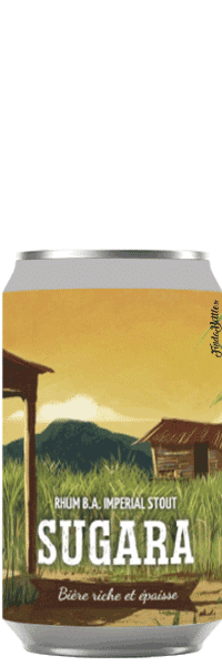 Canette bière sugara stout barrel age rhum piggy brewing