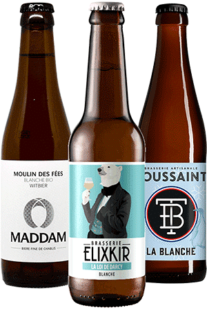 Coffret découverte de bières blanches noires artisanales françaises