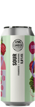 Bière artisanale sour framboise rhubarbe brasserie cambier