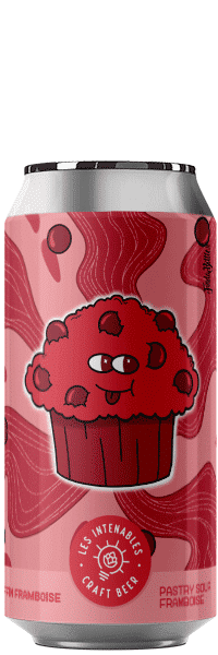 Canette bière muffin framboise pastry sour brasserie Les Intenables