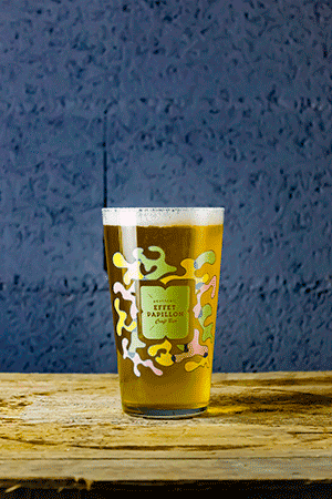 Verre à pinte Brasserie Effet Papillon