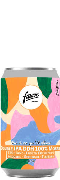 Bière artisanale oui à ce qu'il aime dipa Mosaic brasserie Fauve