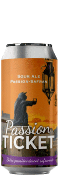 Canette de bière Brasserie Piggy BrewingCanette de bière Passion Ticket Sour Passion Safran Brasserie Piggy Brewing