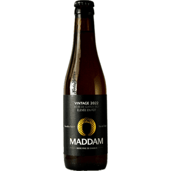 Bouteille de bière artisanale vintage chablis Brasserie Maddam