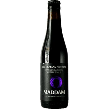 Bouteille de bière artisanale vintage coffee stout Brasserie Maddam