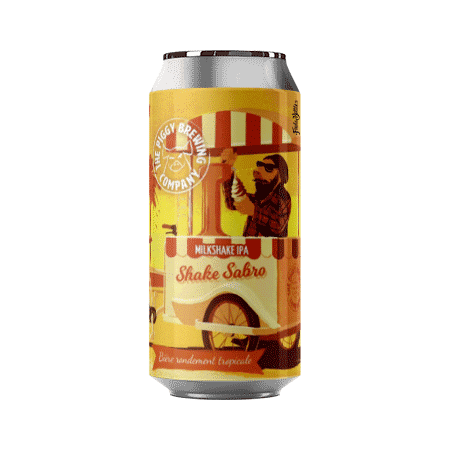 Canette de bière artisanale shake sabro milkshake ipa Brasserie Piggy Brewing Company