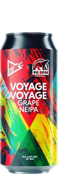 Bière artisanale voyage voyage grape neipa brasserie 90 bpm