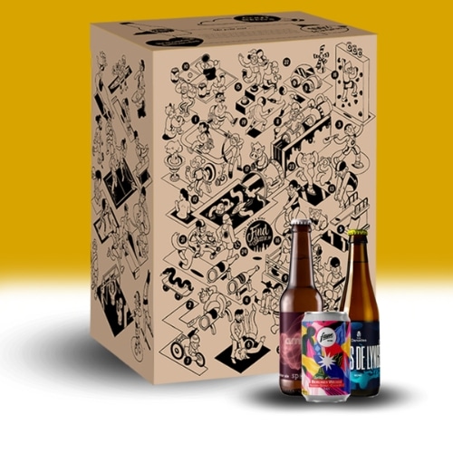 Coffret bière verre + décapsuleur Basserie des amis