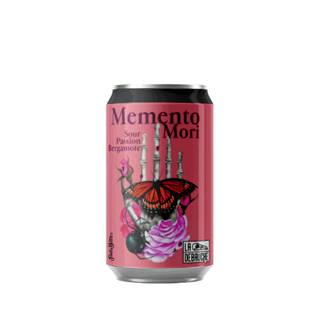 Canette bière artisanale memento mori sour passion bergamote brasserie la débauche