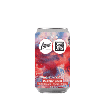 Brasserie Fauve Lait de Poule Bière Pastry Sour aux Fruits Rouges, Cacao et Vanille