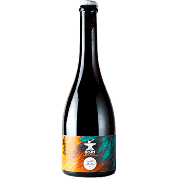 Bouteille de bière artisanale fermentation mixte menthe framboise brasserie Iron