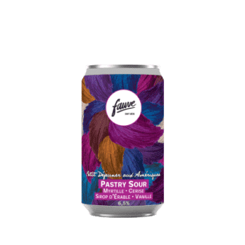 Brasserie Fauve Petit déjeuner aux Amériques – Bière Pastry Sour à la Myrtille, Cerise, Sureau, Sirop d'érable & Vanille